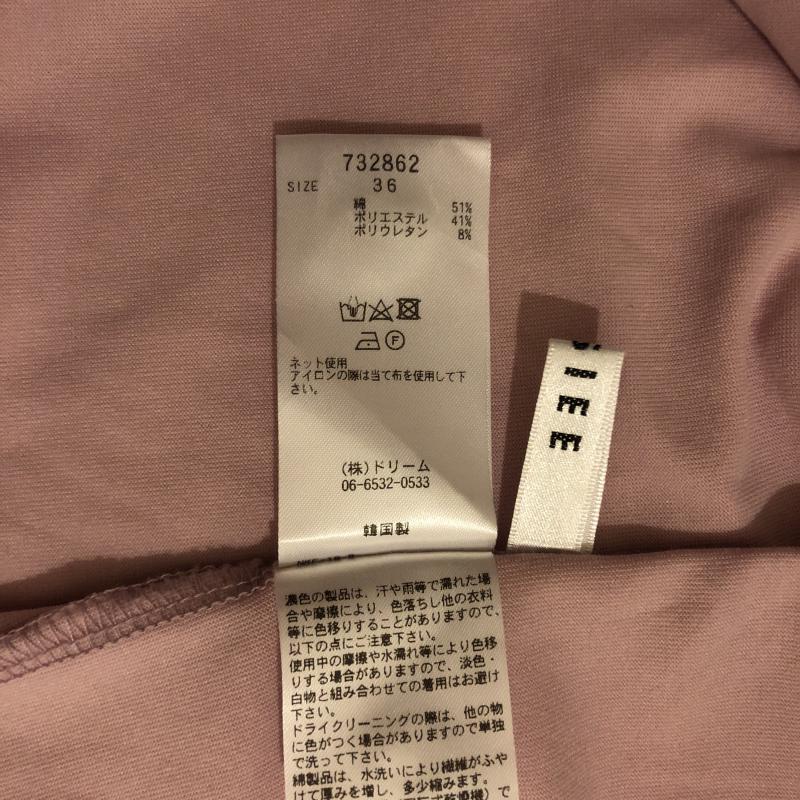 ロージー ROSIEE カットソー 半袖 36 無地 桃 / ピンク / レディース USED 古着 中古 10004620
