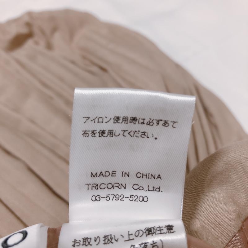 ヨーロ YOLO スカート ひざ丈スカート 38 無地 ベージュ / ベージュ / レディース USED 古着 中古 10005902