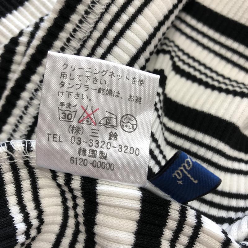 リアラ Reala カットソー 半袖 M ボーダー柄 白 / ホワイト / X 黒 / ブラック / レディース USED 古着 中古 10006179