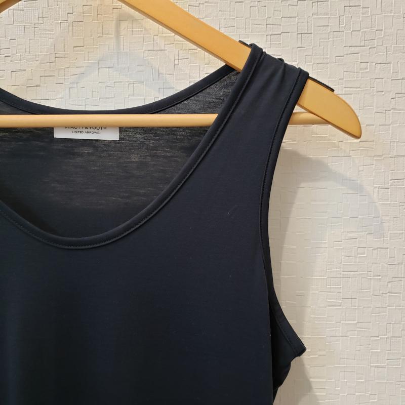 ビューティアンドユースユナイテッドアローズ BEAUTY&YOUTH UNITED ARROWS ワンピース ひざ丈スカート 無地 黒 / ブラック / レディース USED 古着 中古 10011445