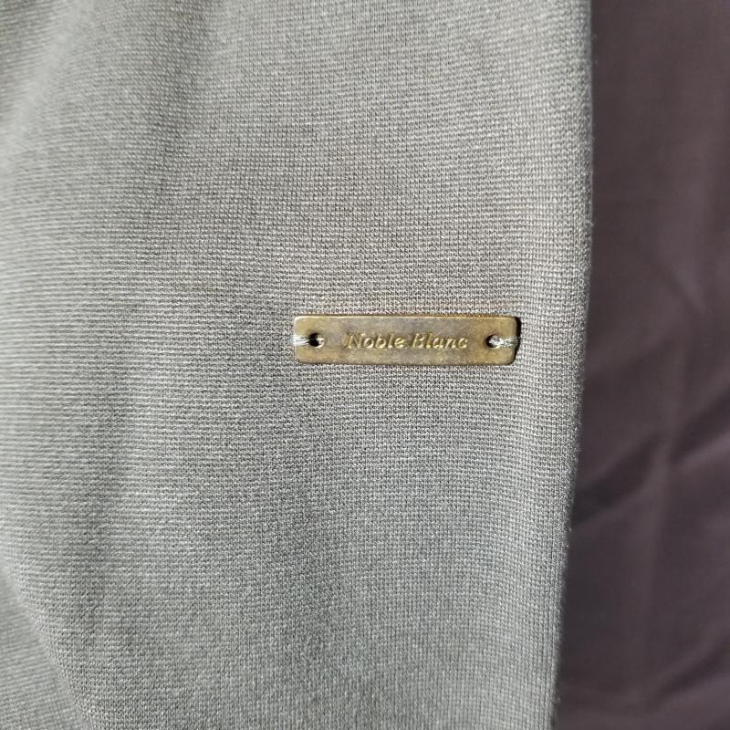 ノーブルブラン NobleBlanc カットソー 長袖 Vネック 40 無地 緑 / グリーン / レディース USED 古着 中古 10012020