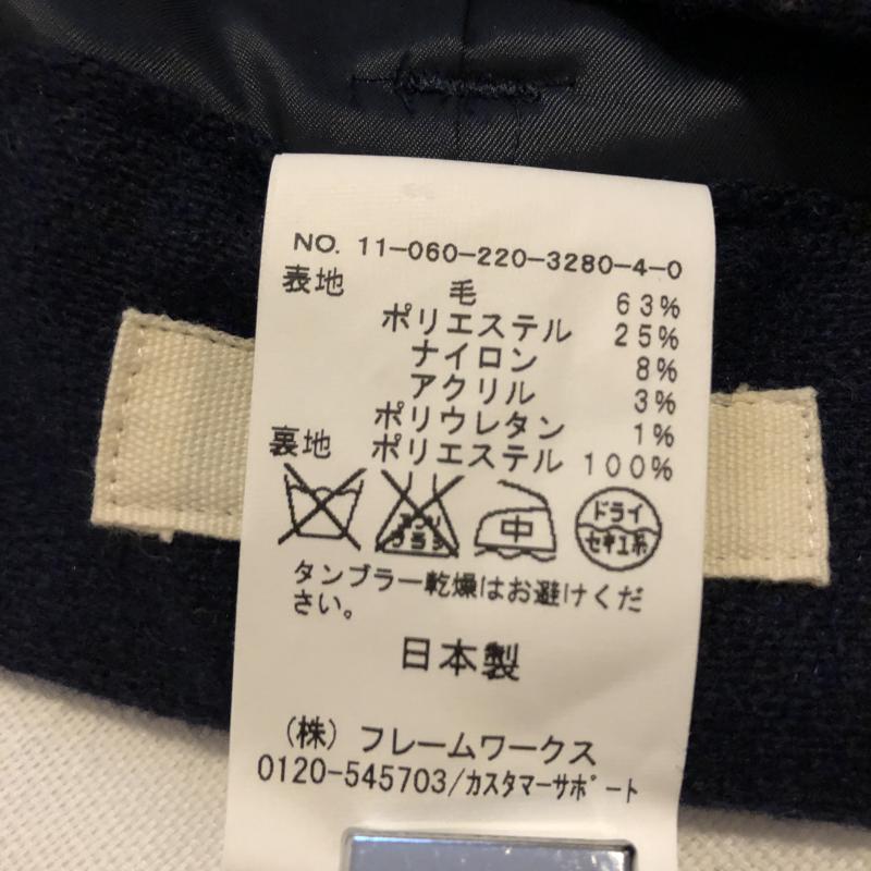 フレームワーク FRAMeWORK スカート ひざ丈スカート ボタンデザインスカート 36 無地 紺 / ネイビー / X 金 / ゴールド / レディース USED 古着 中古 10013444