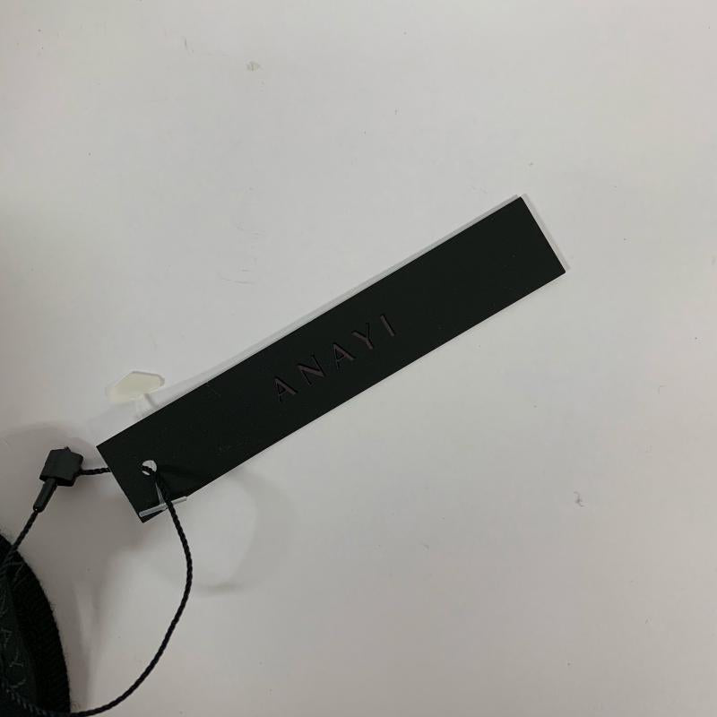 アナイ ANAYI ワンピース ひざ丈スカート ベルト、インナーキャミソール付き 38 ボーダー柄 黒 / ブラック / black X 灰 / グレー / gray レディース USED 古着 中古 10014671