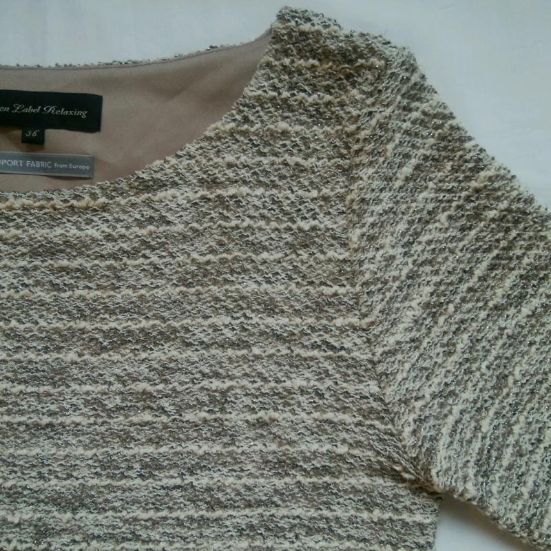 グリーンレーベルリラクシング green label relaxing ワンピース ひざ丈スカート 36 ベージュ / ベージュ / レディース USED 古着 中古 10015663