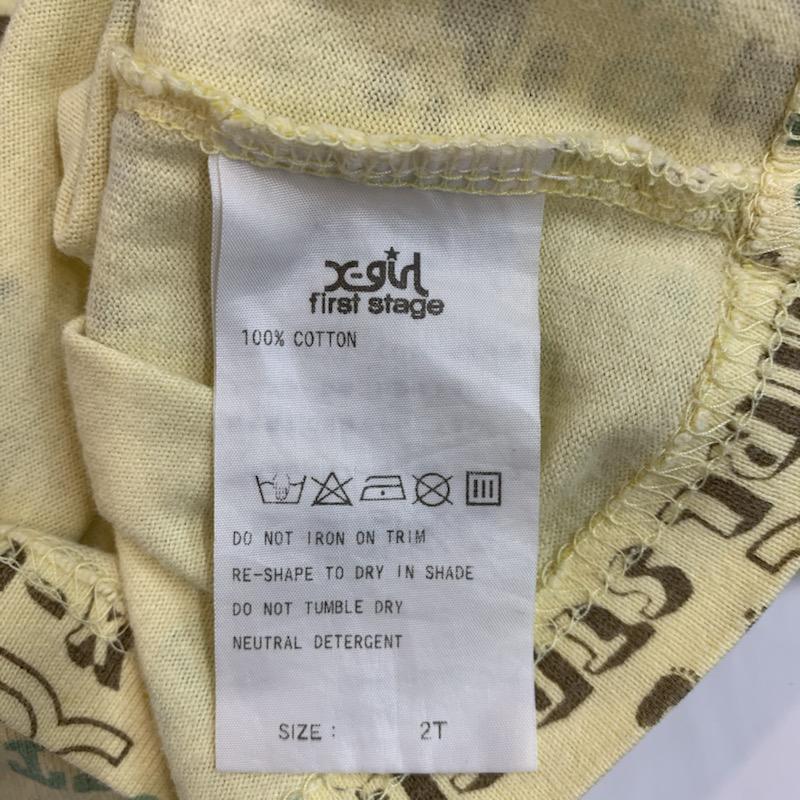 エックスガール X-girl Tシャツ 半袖 タンクトップ ロゴ SIZE:2T 90cm ロゴ、文字 茶 / ブラウン / X 黄 / イエロー / X 水色 / ライトブルー / ボーイズ USED 古着 中古 10022832