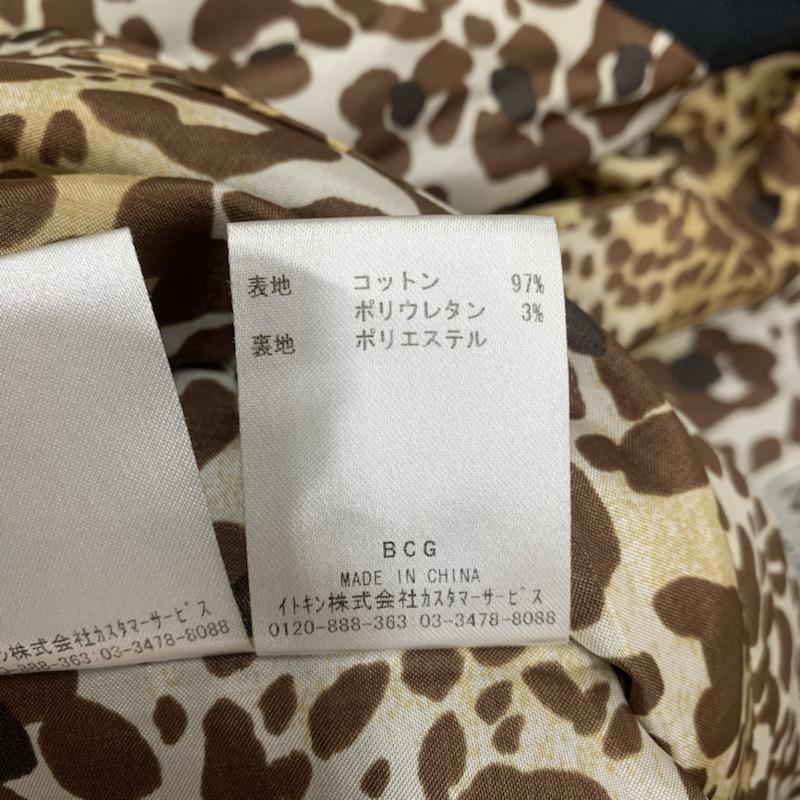 ミッシェル・クラン MICHEL KLEIN コート トレンチコート 40 無地 黒 / ブラック / black レディース USED 古着 中古 10040768