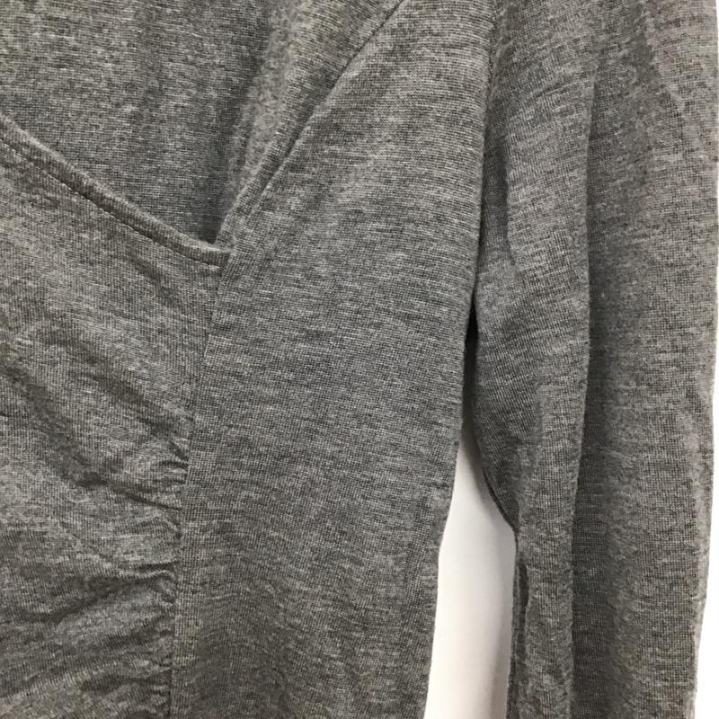 バーバリーロンドン Burberry London カットソー 長袖 FA072-638-06 カシュクール 襟付き 2 ワンポイント 灰 / グレー / レディース USED 古着 中古 10129210