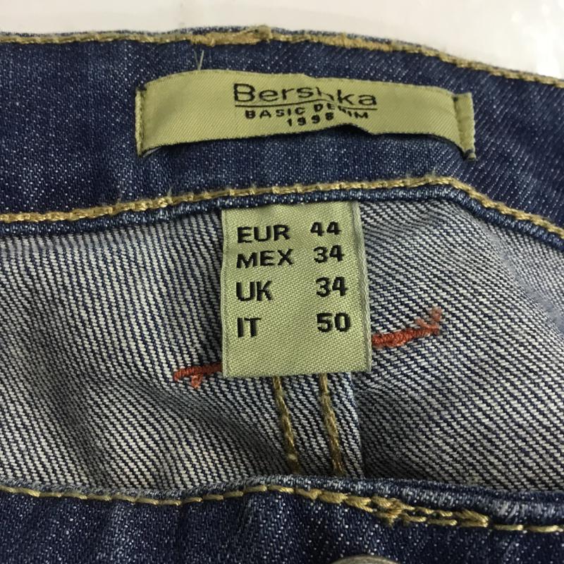 ベルシュカ Bershka パンツ デニム、ジーンズ 34 無地 インディゴ / インディゴ / Indigo メンズ USED 古着 中古 10043196