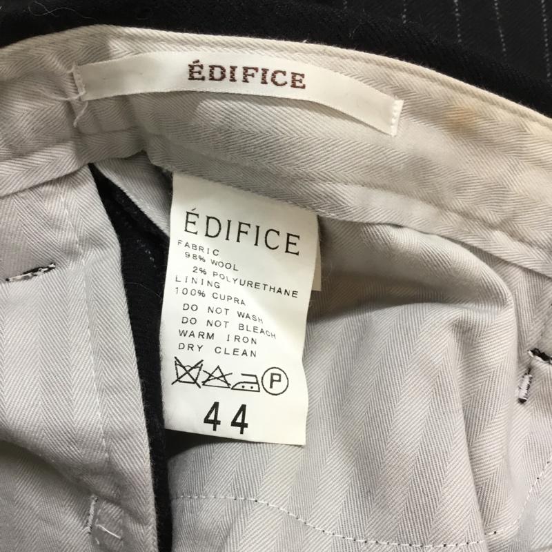 エディフィス EDIFICE ボトムス ボトムス ウールパンツ ストライプ 44 ストライプ 黒 / ブラック / black X 灰 / グレー / gray メンズ USED 古着 中古 10043440