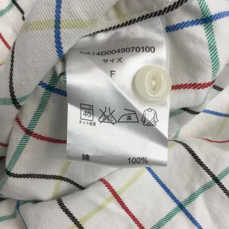 カスタネ Kastane シャツ、ブラウス 長袖 チェックシャツ FREE チェック 白 / ホワイト / white レディース USED 古着 中古 10045327