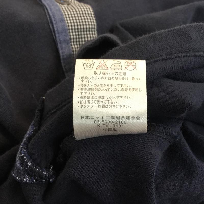 チャオパニック CIAOPANIC ポロシャツ 半袖 M 無地 紺 / ネイビー / navy メンズ USED 古着 中古 10046465