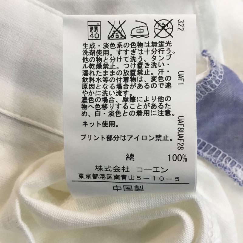 コーエン coen シャツ、ブラウス 七分袖 ボタンダウン S ワンポイント 白 / ホワイト / white メンズ USED 古着 中古 10046540