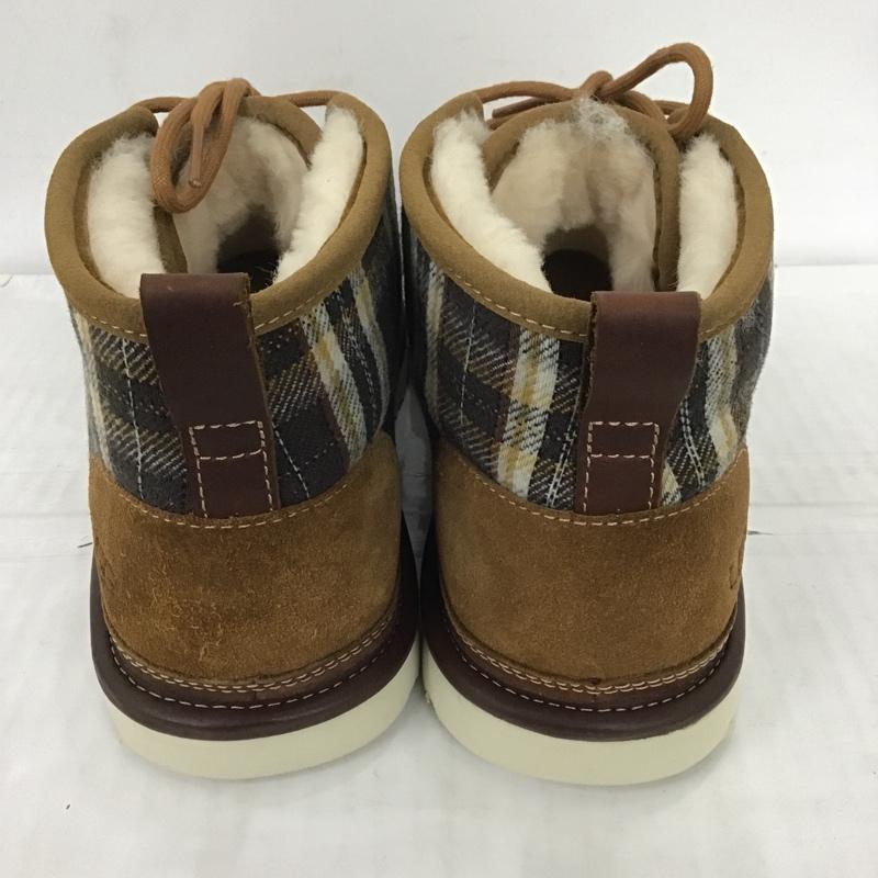 アグ UGG ブーツ ショートブーツ 1098816 NEUMEL PENDLETON PLAID BOOT 29cm 箱有 29.0cm ロゴ、文字 X チェック キャメル / キャメル / メンズ USED 古着 中古 10091197