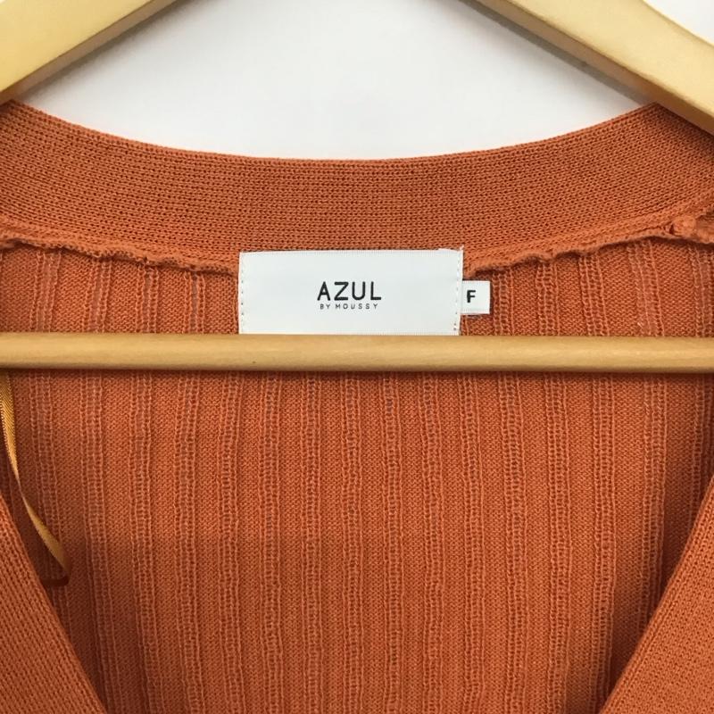 アズールバイマウジー AZUL BY MOUSSY カーディガン 長袖 250DSH70-170D FREE 無地 橙 / オレンジ / レディース USED 古着 中古 10137409
