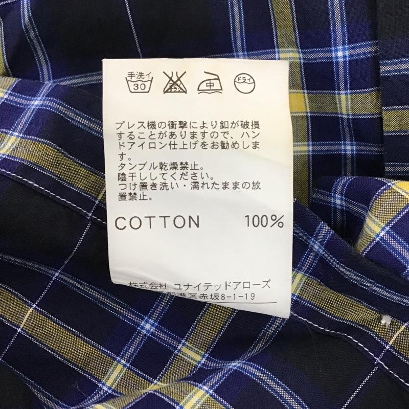 ソブリン SOVEREIGN シャツ、ブラウス 長袖 長袖シャツ チェックシャツ カラーシャツ 長袖カットソー 38 チェック 青 / ブルー / blue X 黄 / イエロー / yellow X 白 / ホワイト / white メンズ USED 古着 中古 10103890