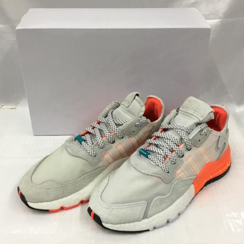 アディダス adidas スニーカー スニーカー EH0249 NITE JOGGER 28cm 箱有 28.0cm ロゴ、文字 灰 / グレー / gray X 橙 / オレンジ / orange メンズ USED 古着 中古 10105870