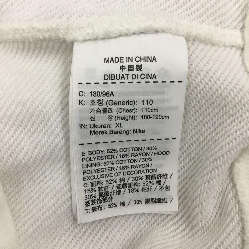 オフホワイト Off-White パーカー 長袖 aa3257-100 フットボールコレクション パーカー フーディー プルオーバー 長袖スウェット コラボ XL ロゴ、文字 白 / ホワイト / white メンズ USED 古着 中古 10109317