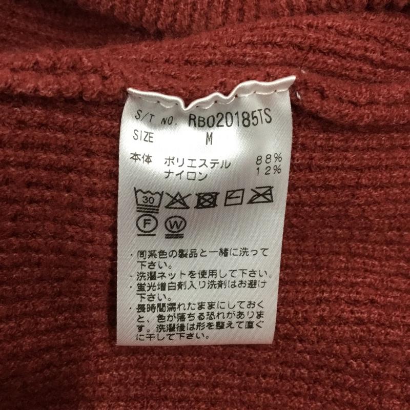 レイジブルー RAGEBLUE ニット、セーター 長袖 長袖ニットカットソー ニット セーター クルーネックニット M 無地 えんじ / ワインレッド / dark red メンズ USED 古着 中古 10109443
