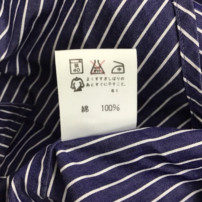 ラルフローレン RALPHLAUREN シャツ、ブラウス 長袖 長袖シャツ ストライプシャツ カラーシャツ ストライプ 紺 / ネイビー / レディース USED 古着 中古 10125250