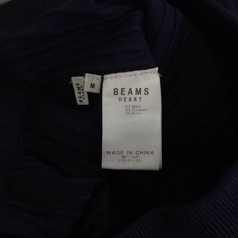 ビームス ハート BEAMS HEART スカート ひざ丈スカート ニットスカート タイトスカート バックスリットスカート ストレッチ M 無地 紺 / ネイビー / レディース USED 古着 中古 10125252
