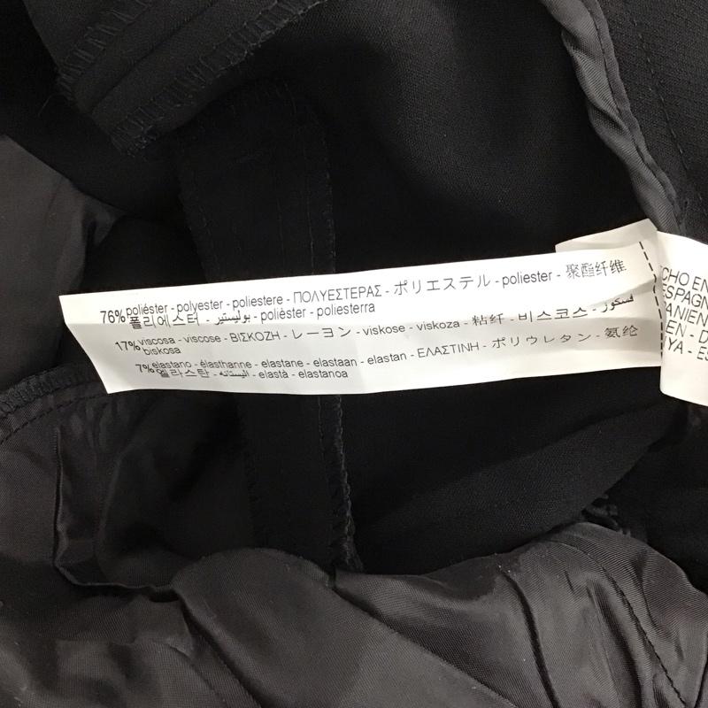 ザラ ZARA パンツ スラックス スラックスパンツ ワイドパンツ センタータックパンツ S 無地 黒 / ブラック / レディース USED 古着 中古 10125347