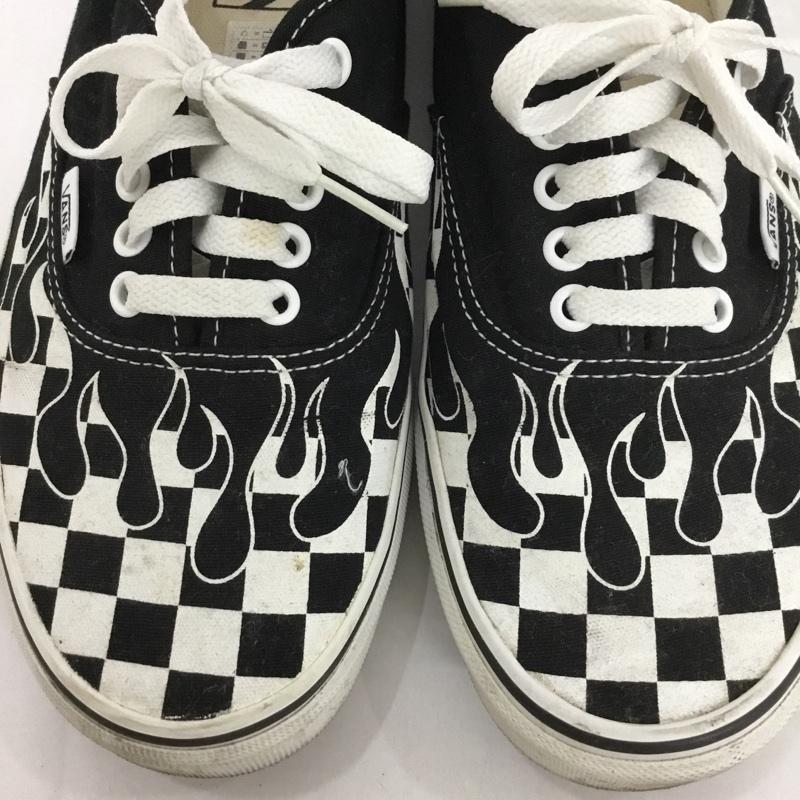バンズ VANS スニーカー スニーカー 500714 27.5cm checker flame 27.5cm 総柄 黒 / ブラック / X 白 / ホワイト / メンズ USED 古着 中古 10125409