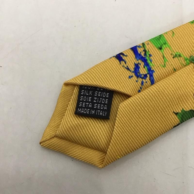 ガガ ミラノ GaGa MILANO ネクタイ ネクタイ シルク ストライプ 金 / ゴールド / X 白 / ホワイト / メンズ USED 古着 中古 10125665
