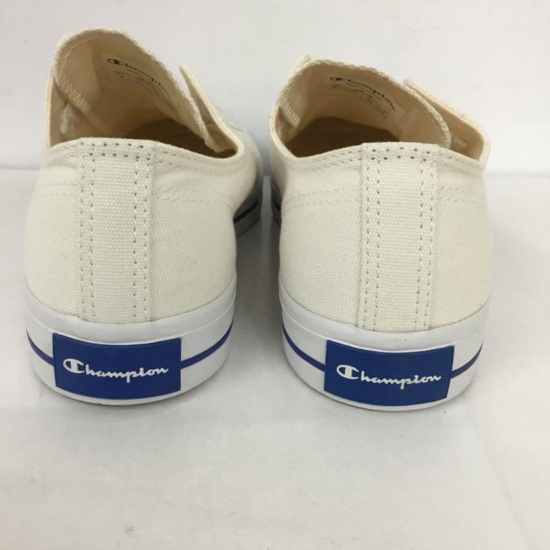 チャンピオン Champion スニーカー スニーカー CENTER COURT SLIP スリッポン 24.5cm 24.5cm ロゴ、文字 オフホワイト / オフホワイト / レディース USED 古着 中古 10125697