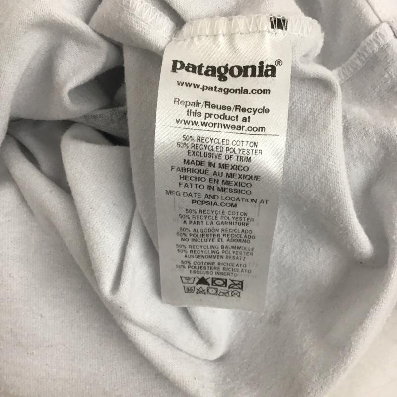 パタゴニア patagonia カットソー 長袖 長袖カットソー プリントカットソー クルーネック S ロゴ、文字 白 / ホワイト / メンズ USED 古着 中古 10125734