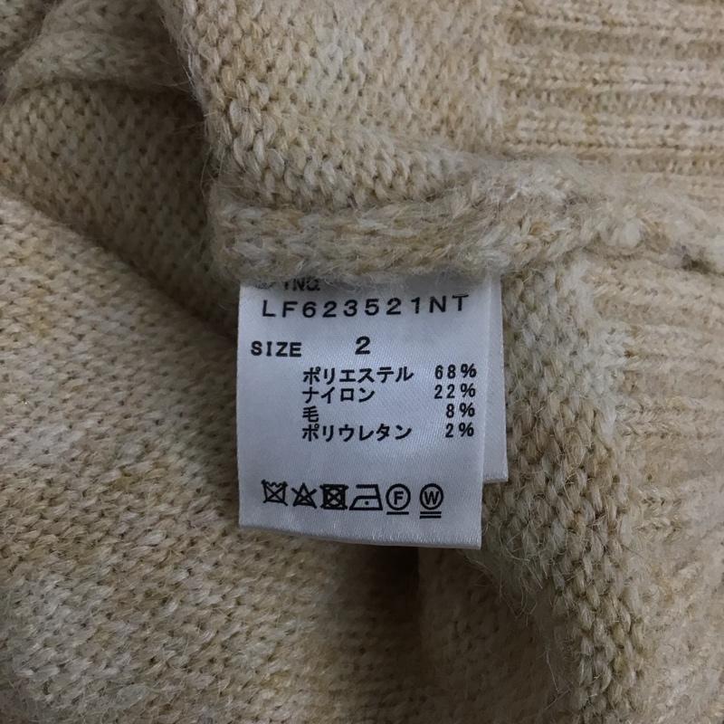 ローリーズファーム LOWRYS FARM カーディガン 長袖 LF623521NT Vネック 2 無地 ベージュ / ベージュ / レディース USED 古着 中古 10125812
