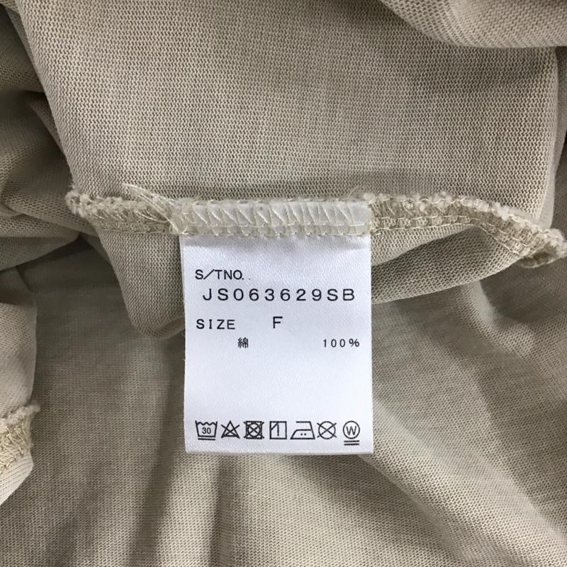 ジーナシス JEANASIS ワンピース ロングスカート 長袖ロングワンピース クルーネック FREE 無地 ベージュ / ベージュ / レディース USED 古着 中古 10125965