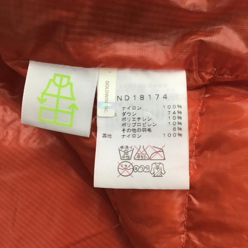 ザノースフェイス THE NORTH FACE ジャケット、上着 ジャケット、ブレザー ND18174 LIGHT HEAT JACKET インナーダウン XL ロゴ、文字 橙 / オレンジ / X 黒 / ブラック / メンズ USED 古着 中古 10126011