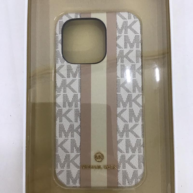 マイケルコース MICHAEL KORS ファッション小物 ファッション小物 MKSTVNLWPIP2261P Slim Wrap Case Stripe iPhone 14 Pro iPhoneケース ロゴ、文字 ベージュ / ベージュ / レディース USED 古着 中古 10126031