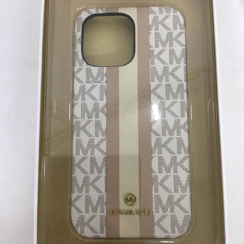 マイケルコース MICHAEL KORS ファッション小物 ファッション小物 MKSTVNLWPIP2267 iPhone 14 Pro MAX iPhoneケース Slim Wrap Case Stripe ロゴ、文字 ベージュ / ベージュ / レディース USED 古着 中古 10126057