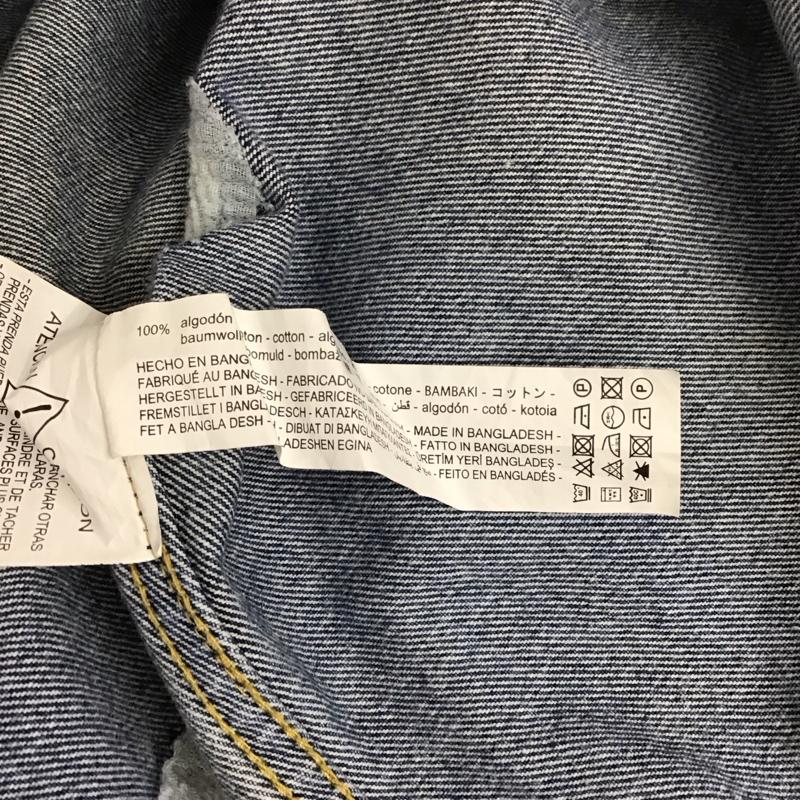 ザラ ZARA ジャケット、上着 ジャケット、ブレザー デニムジャケット Gジャン アウター カジュアルジャケット L ダメージ加工 インディゴ / インディゴ / メンズ USED 古着 中古 10126094