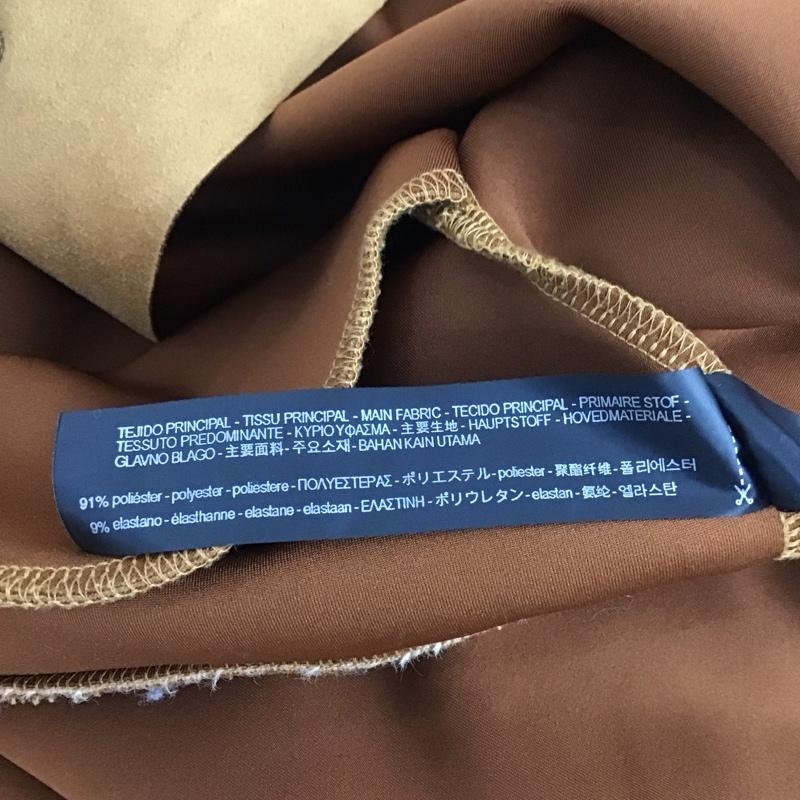 ザラ ZARA ジャケット、上着 ジャケット、ブレザー 長袖ジャケット アウター 前ボタン ノーカラー XL 無地 茶 / ブラウン / レディース USED 古着 中古 10126108