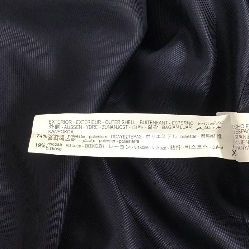 ザラ ZARA ジャケット、上着 ジャケット、ブレザー 長袖ジャケット アウター 前開き ノーカラージャケット S 無地 紺 / ネイビー / レディース USED 古着 中古 10126109