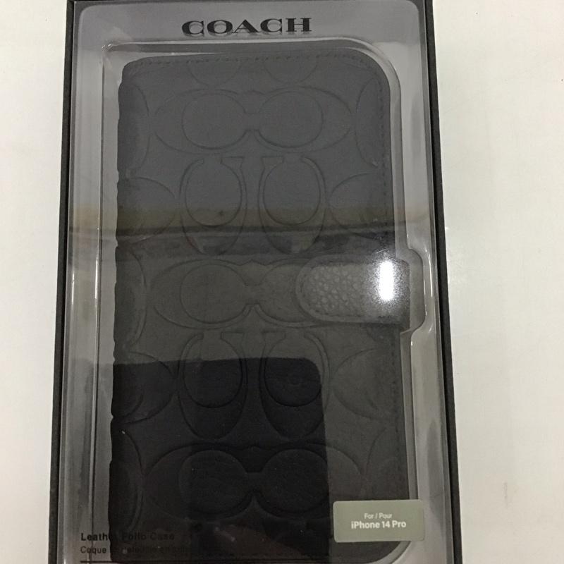 コーチ COACH ファッション小物 ファッション小物 CIPH-135-BLKEB iPhone 14 Pro iPhoneケース 手帳型 Folio Case ロゴ、文字 黒 / ブラック / メンズ USED 古着 中古 10126283