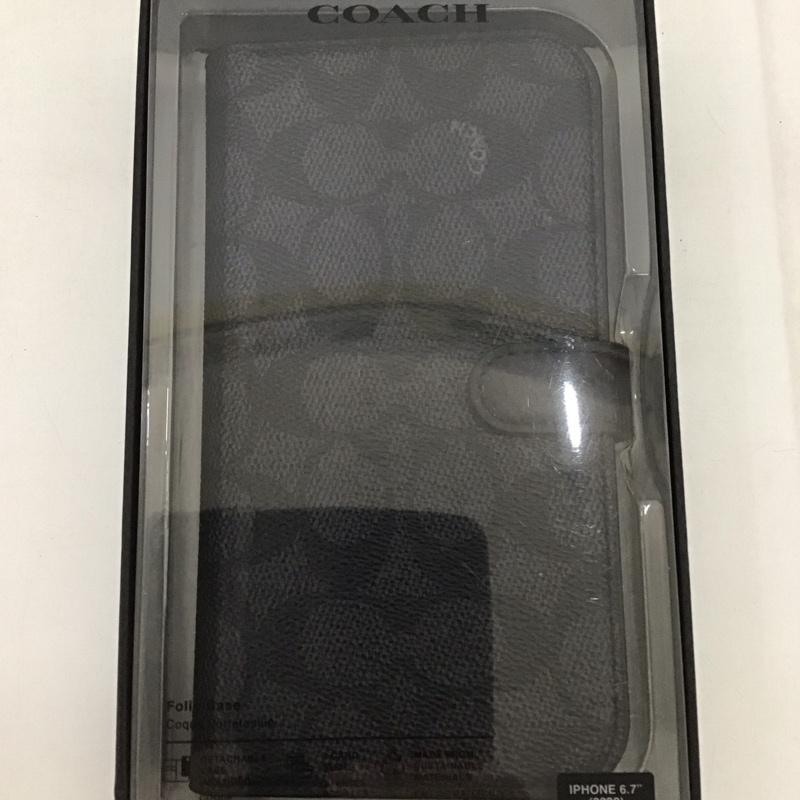 コーチ COACH ファッション小物 ファッション小物 CIPH-122-SCBLK iPhone 14 Plus iPhoneケース 手帳型 Folio Case ロゴ、文字 黒 / ブラック / メンズ USED 古着 中古 10126372
