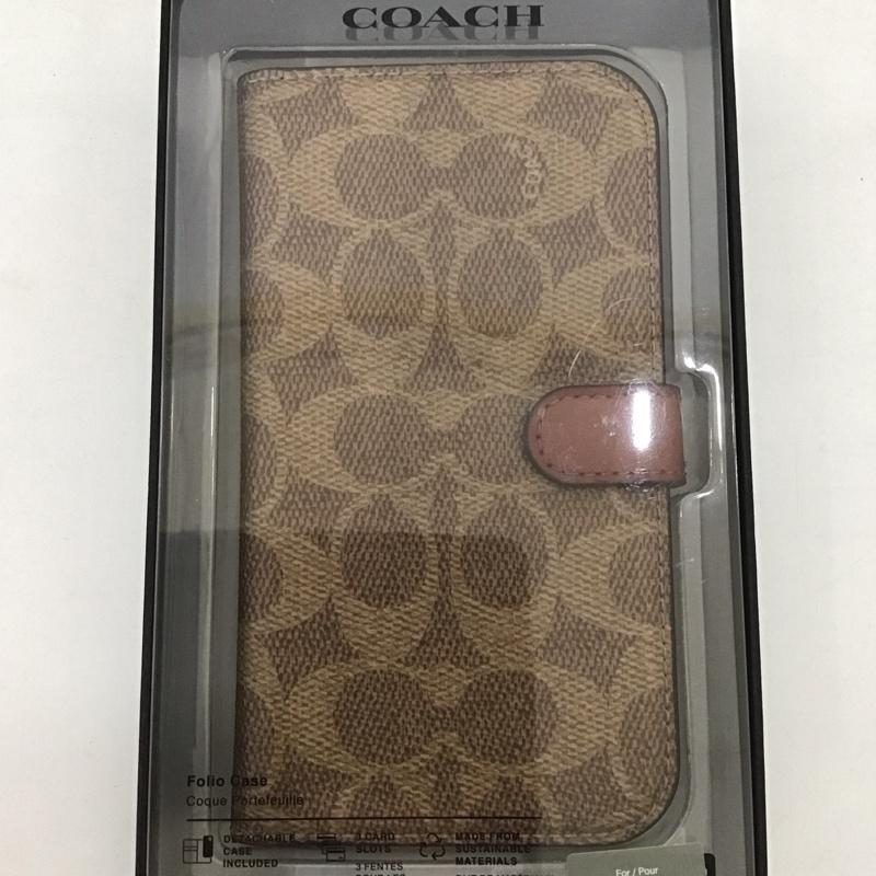 コーチ COACH ファッション小物 ファッション小物 CIPH-119-SCTAN Folio Case iPhoneケース 手帳型 iPhone 14 Pro ロゴ、文字 茶 / ブラウン / レディース USED 古着 中古 10126374