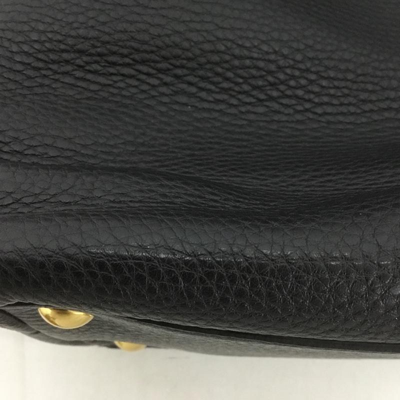 ミュウミュウ miu miu トートバッグ トートバッグ 2way ショルダー ロゴ、文字 黒 / ブラック / レディース USED 古着 中古 10126462