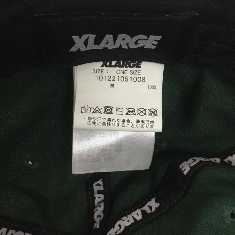 エクストララージ XLARGE 帽子 キャップ 101221051008 6PANEL CAP 刺繍 ロゴ、文字 緑 / グリーン / メンズ USED 古着 中古 10126587