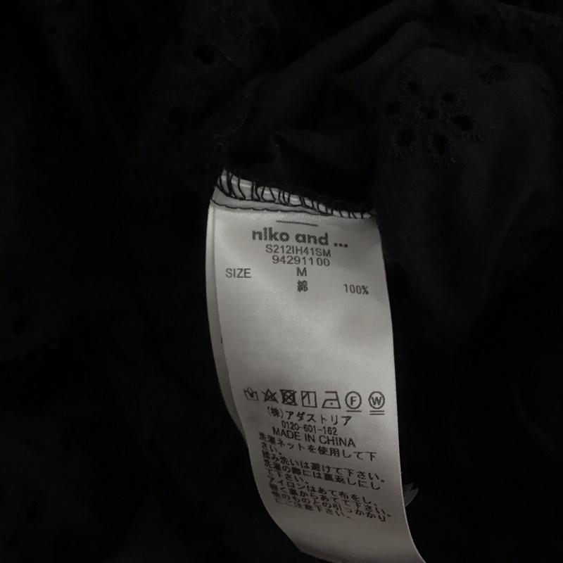 ニコアンド niko and... ワンピース ロングスカート S212IH41SM カットワークカシュフウワンピース M 無地 黒 / ブラック / レディース USED 古着 中古 10126613
