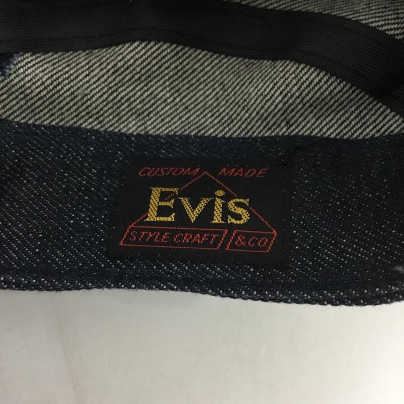 エヴィス EVIS 帽子 キャップ デニム ワークキャップ ロゴ、文字 インディゴ / インディゴ / メンズ USED 古着 中古 10126702