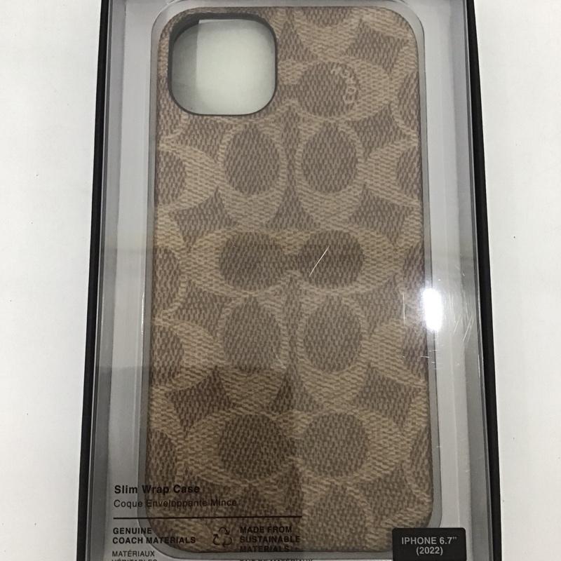 コーチ COACH ファッション小物 ファッション小物 CIPH-121-SCTAN iPhone 14 Pro iPhoneケース Slim Wrap プリント 茶 / ブラウン / レディース USED 古着 中古 10126802