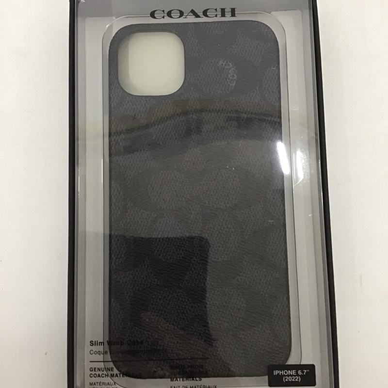 コーチ COACH ファッション小物 ファッション小物 CIPH-121-SCBLK iPhone 14 Plus iPhoneケース Coach Slim Wrap ロゴ、文字 黒 / ブラック / レディース USED 古着 中古 10126816