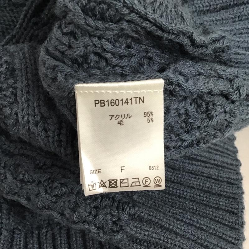 ページボーイ PAGEBOY ニット、セーター 長袖 長袖ニットカットソー Vネック セーター FREE 青 / ブルー / レディース USED 古着 中古 10126845