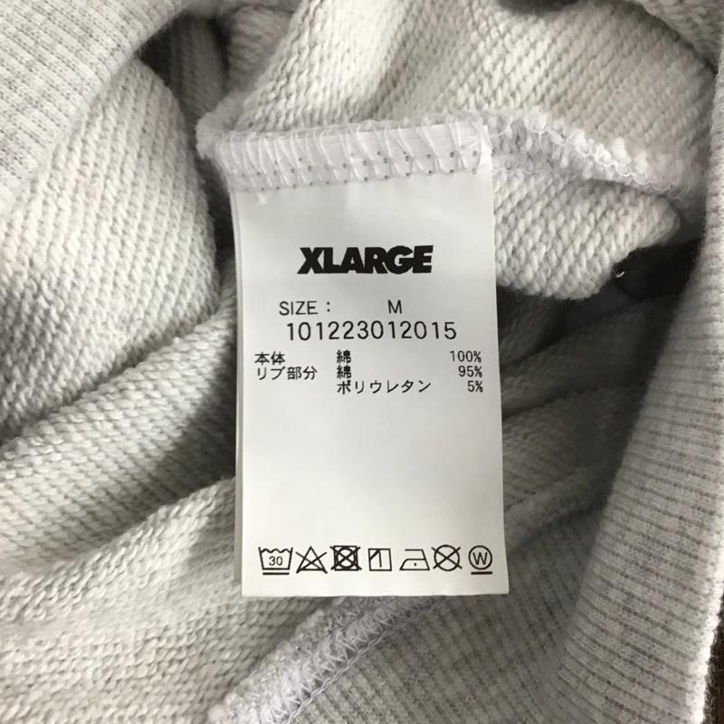エクストララージ XLARGE パーカー 長袖 長袖パーカー ジップカラーパーカー スウェット プルオーバー M ロゴ、文字 灰 / グレー / メンズ USED 古着 中古 10126862