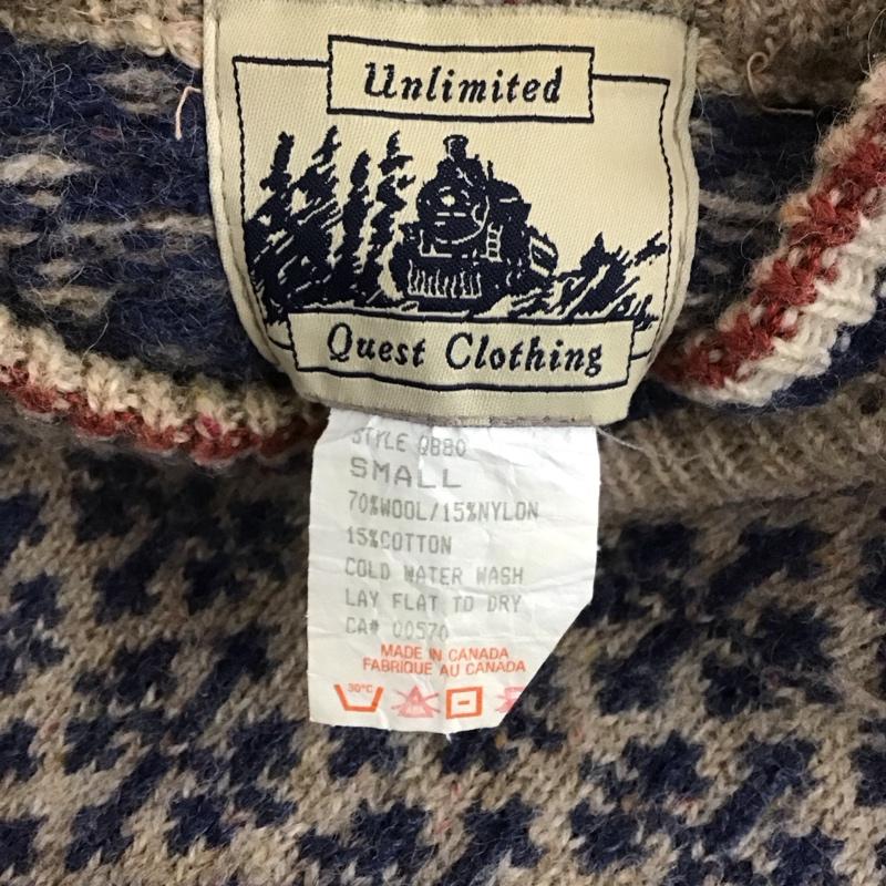 古着 USED ニット、セーター 長袖 長袖ニットカットソー クルーネック セーター S 総柄 マルチカラー / マルチカラー / メンズ USED 古着 中古 10126864