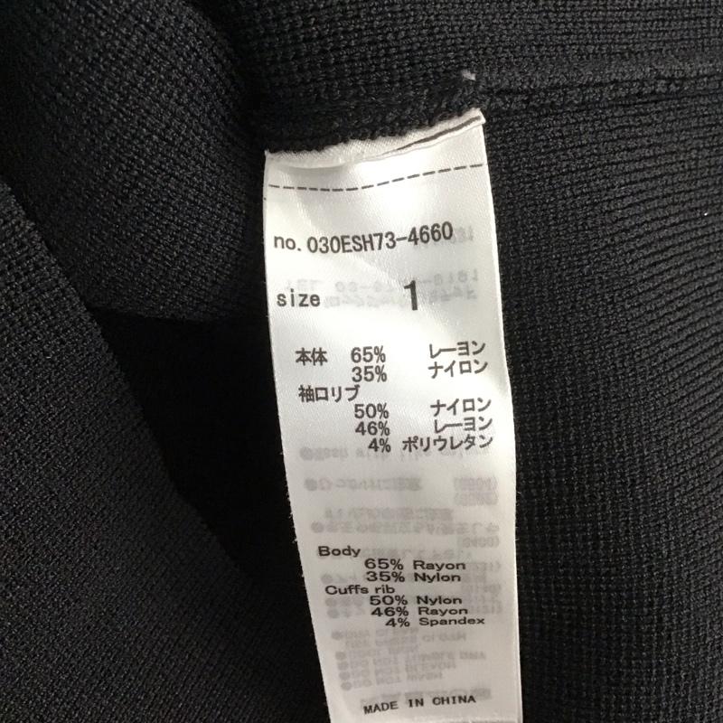 スライ SLY ワンピース ひざ丈スカート 030esh73-4660 半袖ワンピース 前開ロングワンピース ワイドネック 1 無地 黒 / ブラック / レディース USED 古着 中古 10126870